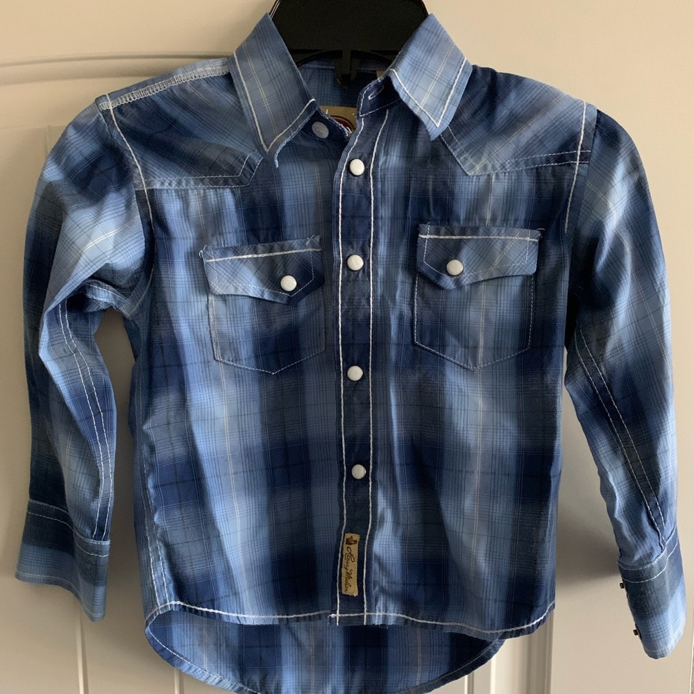 Toddler Boys Snap Front Shirt Sz 4T-4